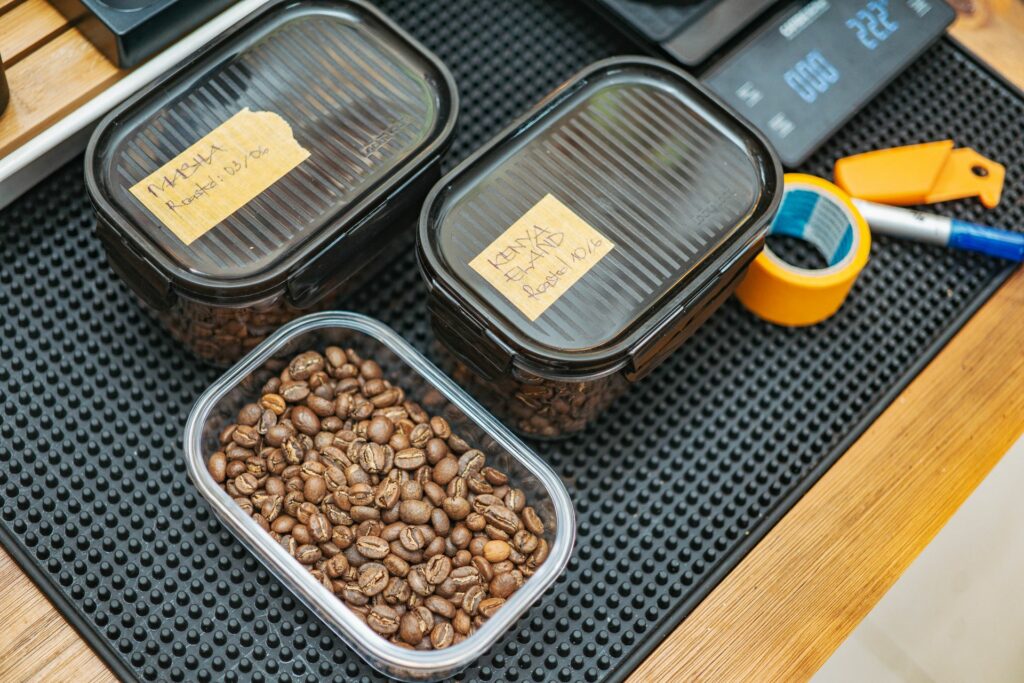 Proper coffee bean storage setup